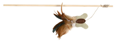 TRIXIE Playing rod with butterfly and feathers