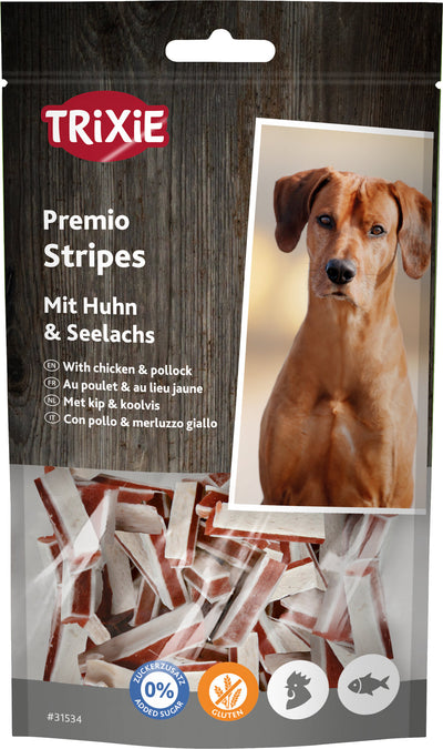 TRIXIE PREMIO FISH CHICKEN STRIPES 75G
