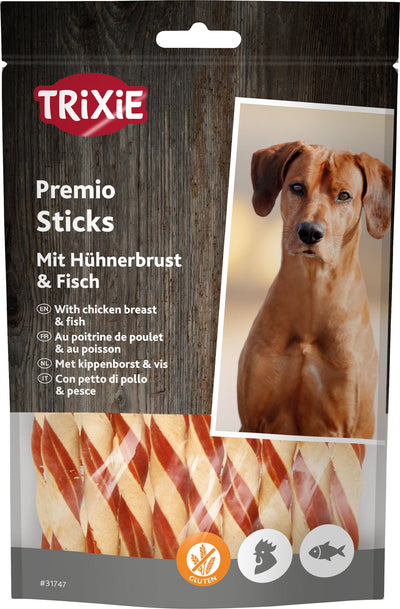 TRIXIE PREMIO FISH CHKN STICKS 80G